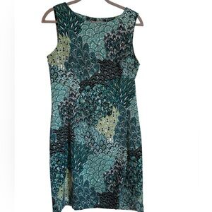 Connected Apparel Teal and Black Dress